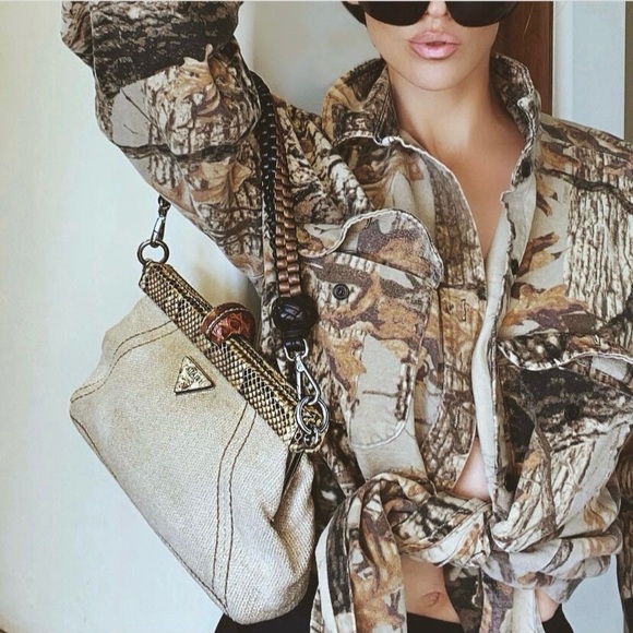 PRADA 2010 python canvas handbag 👝 - Picture 3 of 10